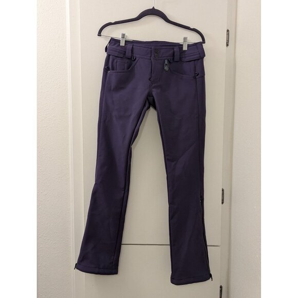 Volcom Womens Purple Insulated Snowboard Pants With Zippered Pockets & Back Flap - Picture 1 of 8